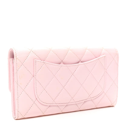 Chanel Caviar Quilted Large Gusset Flap Wallet Light Pink 3 of 8