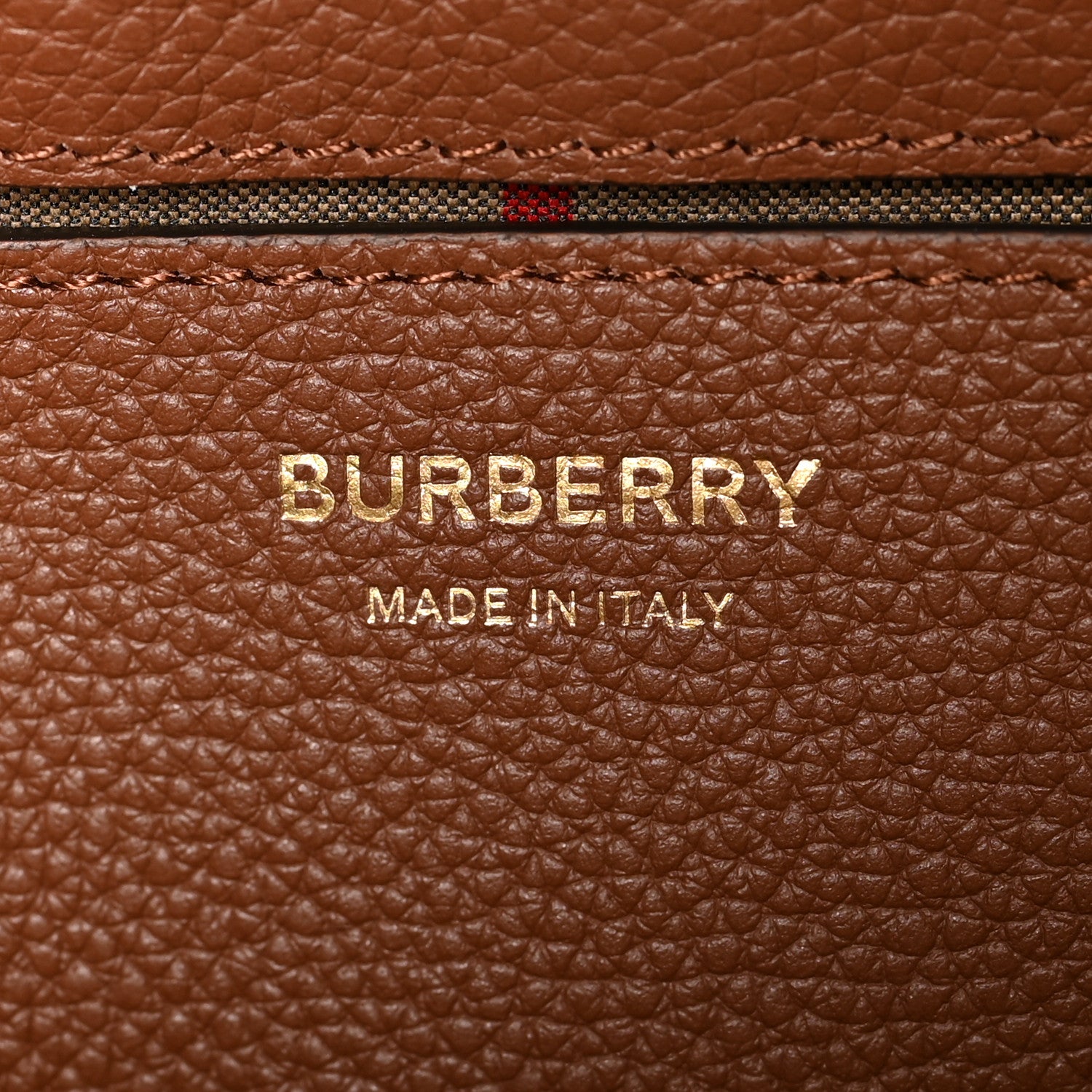 Burberry Calfskin Vintage Check Note Crossbody Bag Tan 5 of 8