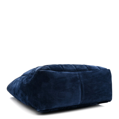 Khaite Suede Calfskin Kidskin Zoe Tote Midnight 5 of 10