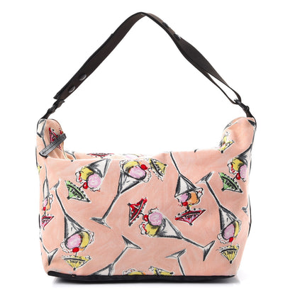 Chanel Cotton Canvas Hobo Pink 1 of 8