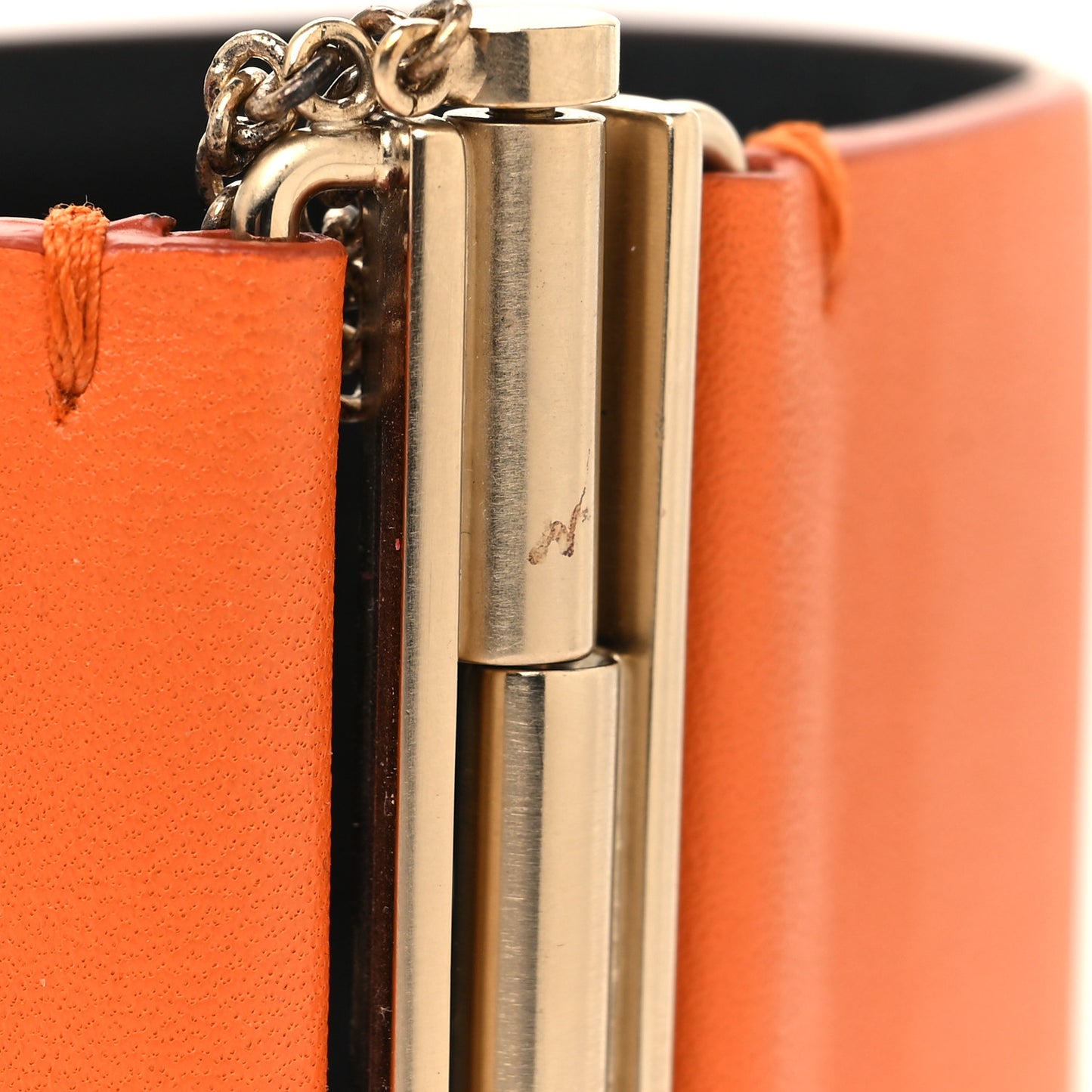 Calfskin CC Wide Cuff M Orange