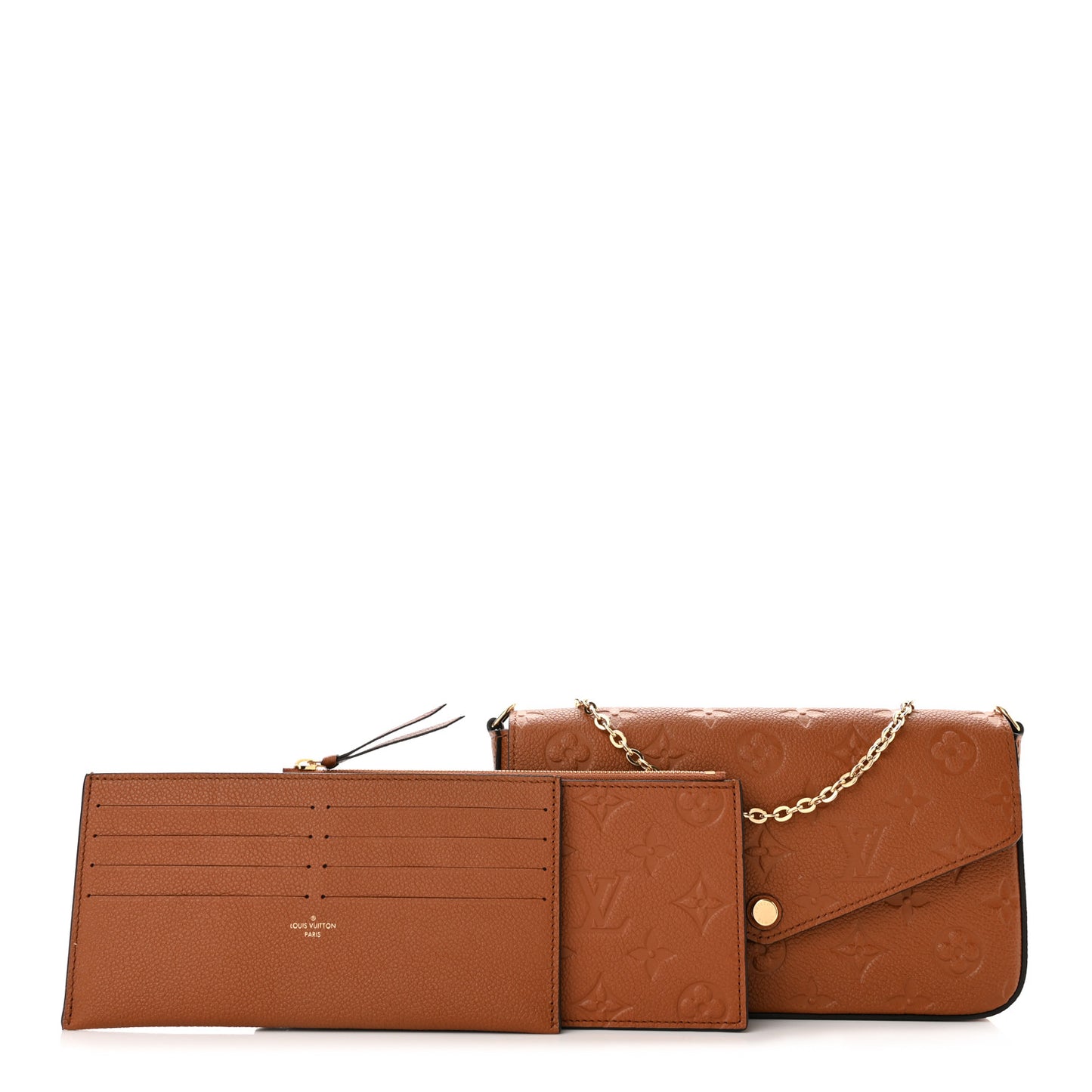 Empreinte Pochette Felicie Chain Wallet Cognac