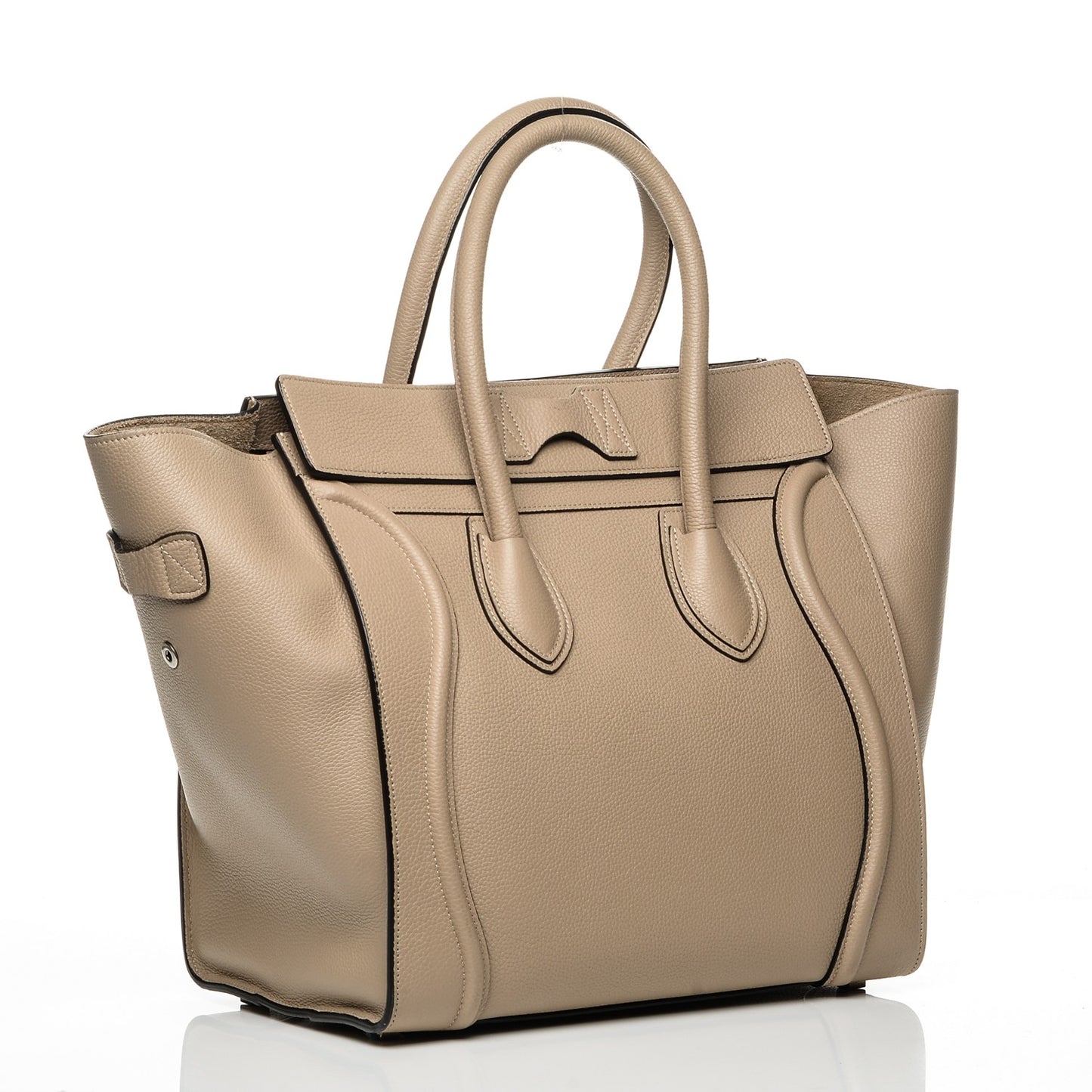 Drummed Calfskin Mini Luggage Dune