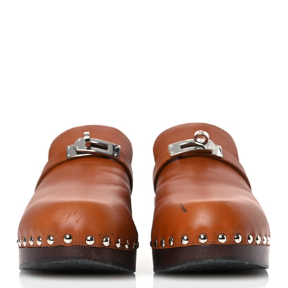 Hermes Heritage Calfskin Carlotta Mules 39 Naturel 3 of 13