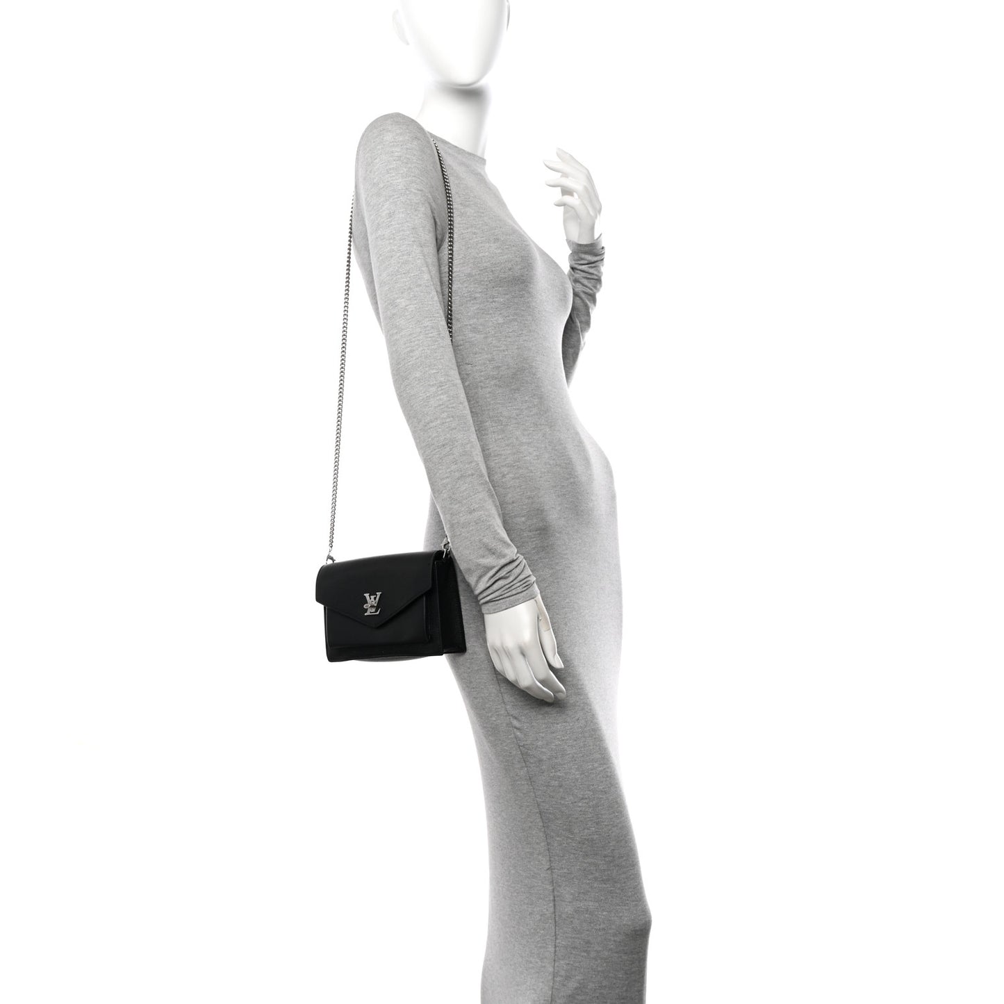 Soft Calfskin My Lockme Pochette Black