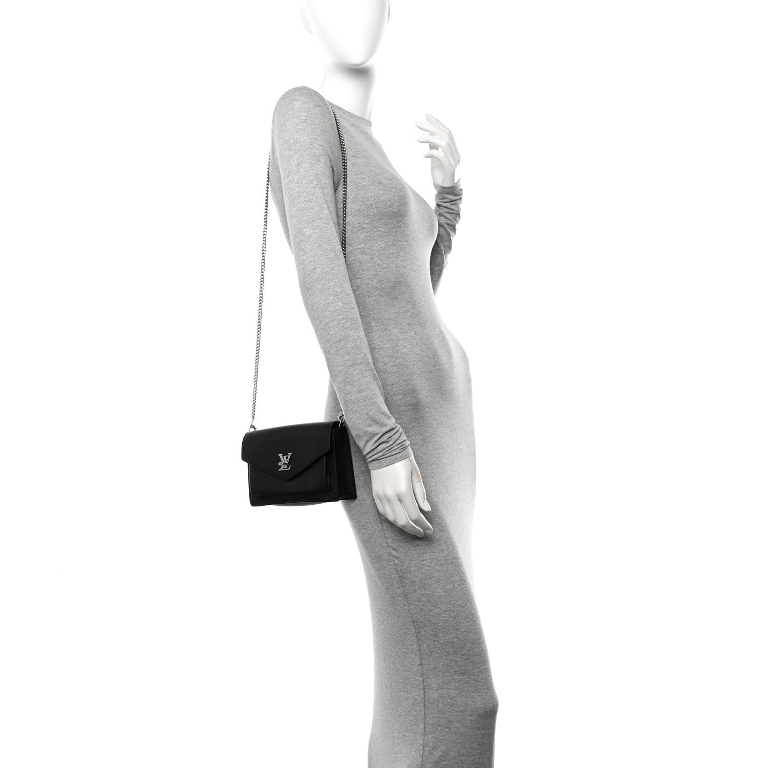 Louis Vuitton Soft Calfskin My Lockme Pochette Black 3 of 10