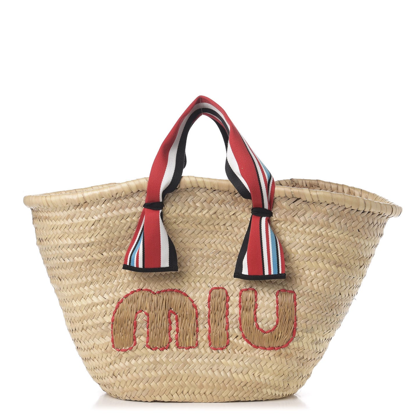 Straw Ribbon Shoper Tote
