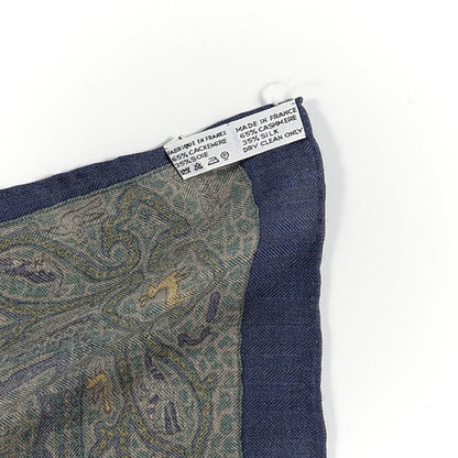 Hermes Cashmere Silk Avec L'Aimable Autorisation du Lalbhai Dalpatbhai Indology Shawl 140 2 of 2
