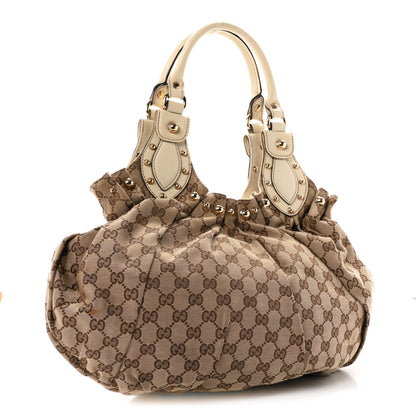 Gucci Monogram Studded Pelham Tote White 3 of 10