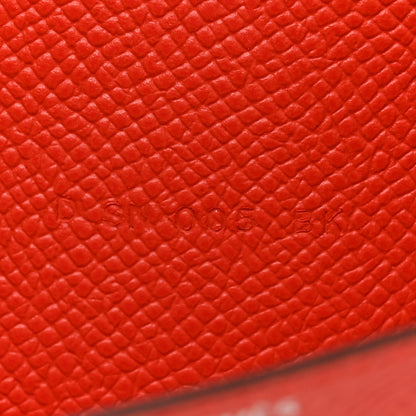 Hermes Epsom Enamel Constance Long Wallet Capucine Bleu Brighton 7 of 14