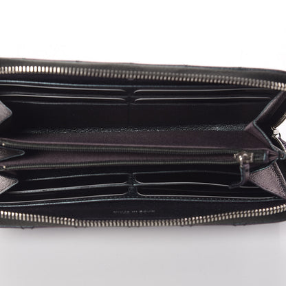 Chanel Iridescent Goatskin Quilted Large Zip Around Wallet Purple 7 of 11