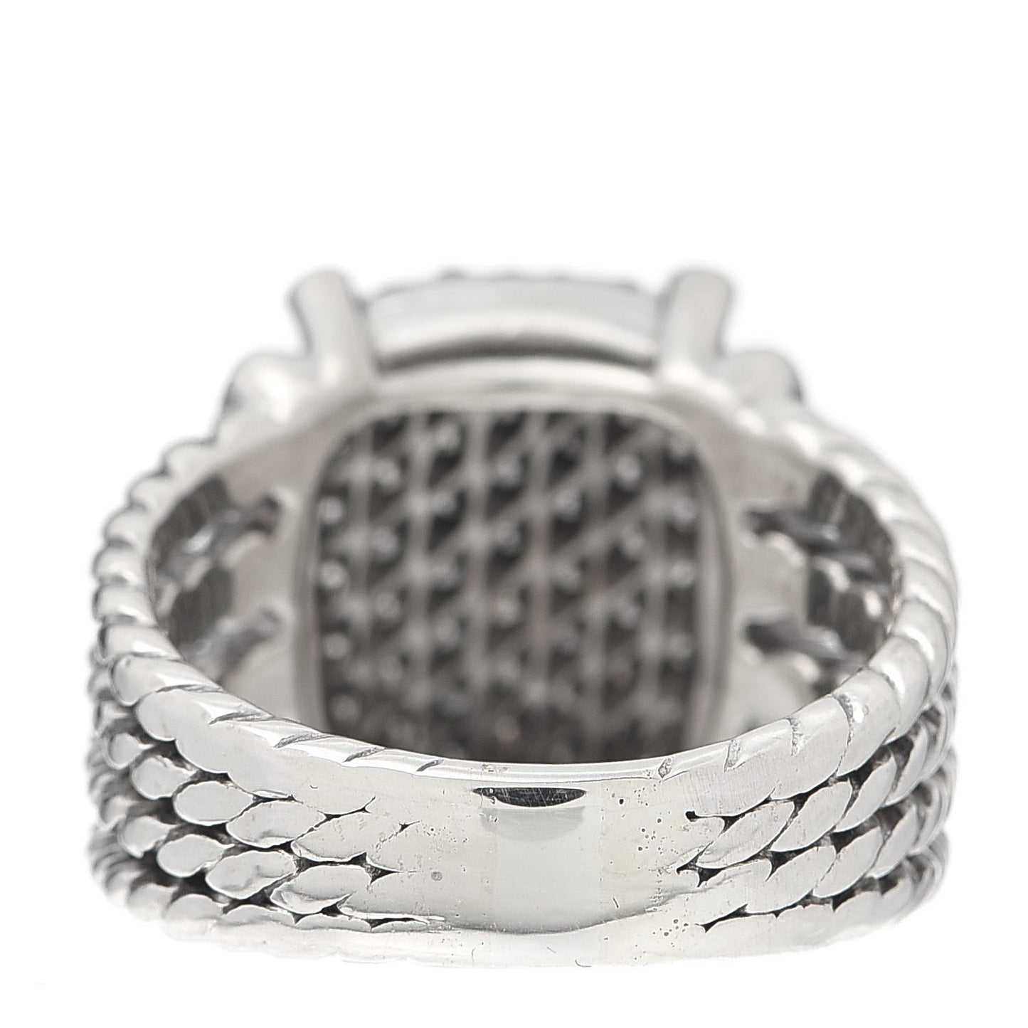 Sterling Silver Diamond 16mm Wheaton Ring 60 9