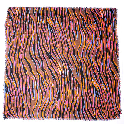 Louis Vuitton Silk Wool Zebra Shawl 2 of 9