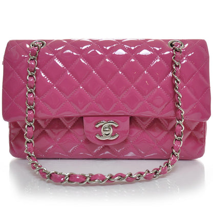 Chanel Patent Quilted Medium Double Flap Pink 1 of 10