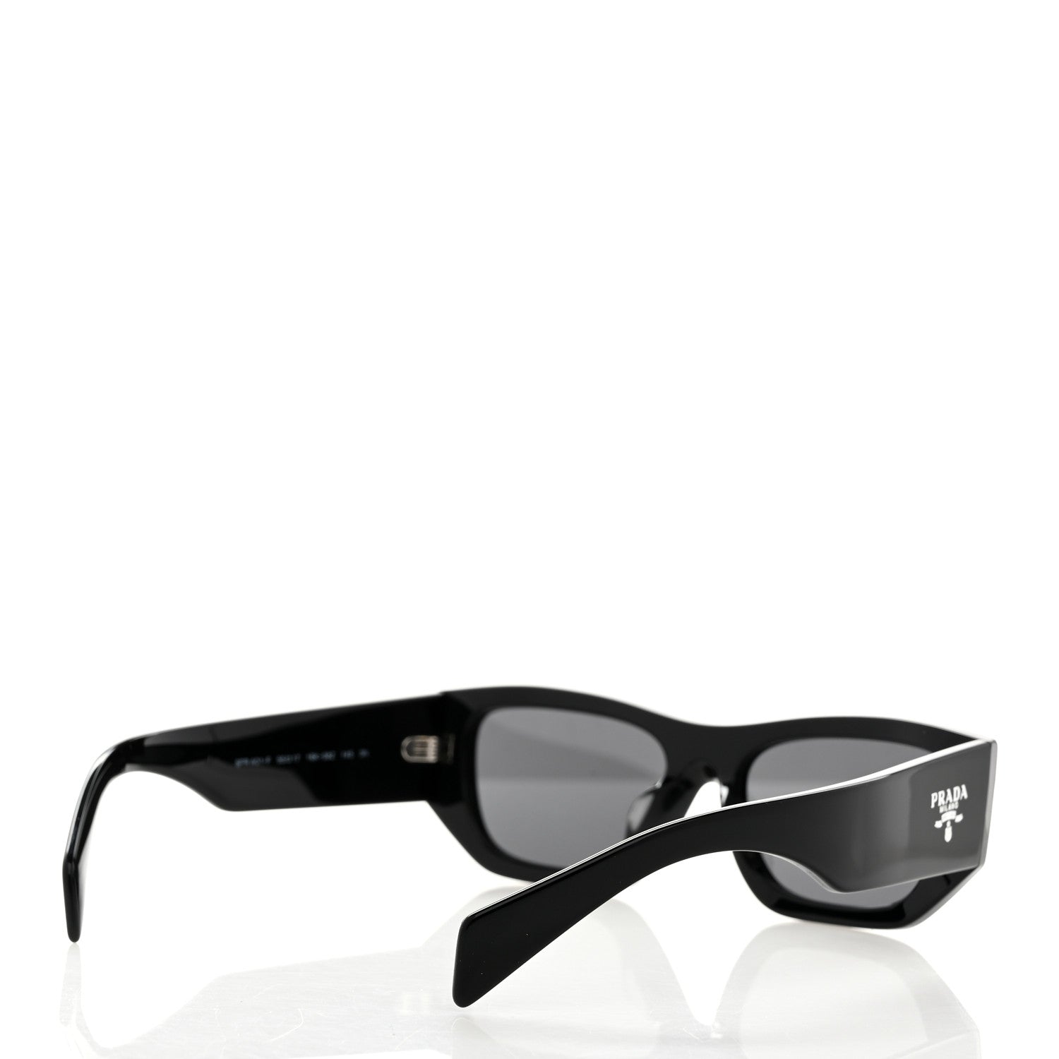 Prada Acetate Pillow Sunglasses SPR A01 Black 4 of 8