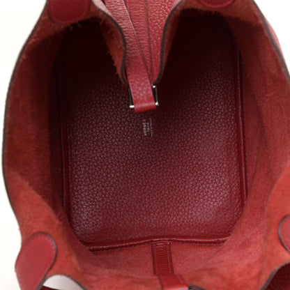 Hermes Taurillon Clemence Picotin Lock 18 PM Rouge Casaque 8 of 13