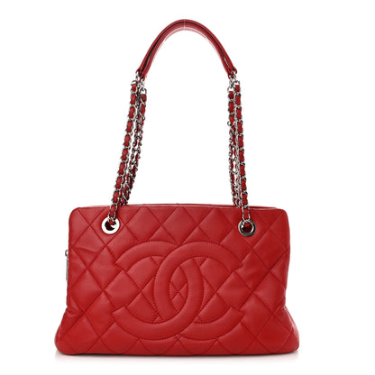 Chanel Caviar Quilted Timeless CC Soft Tote Red 1 of 12