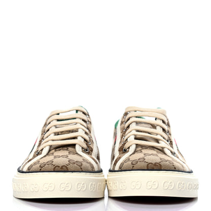 Gucci GG Monogram Web Womens 1977 Tennis Sneakers 40.5 Beige Ebony Mystic White 2 of 6