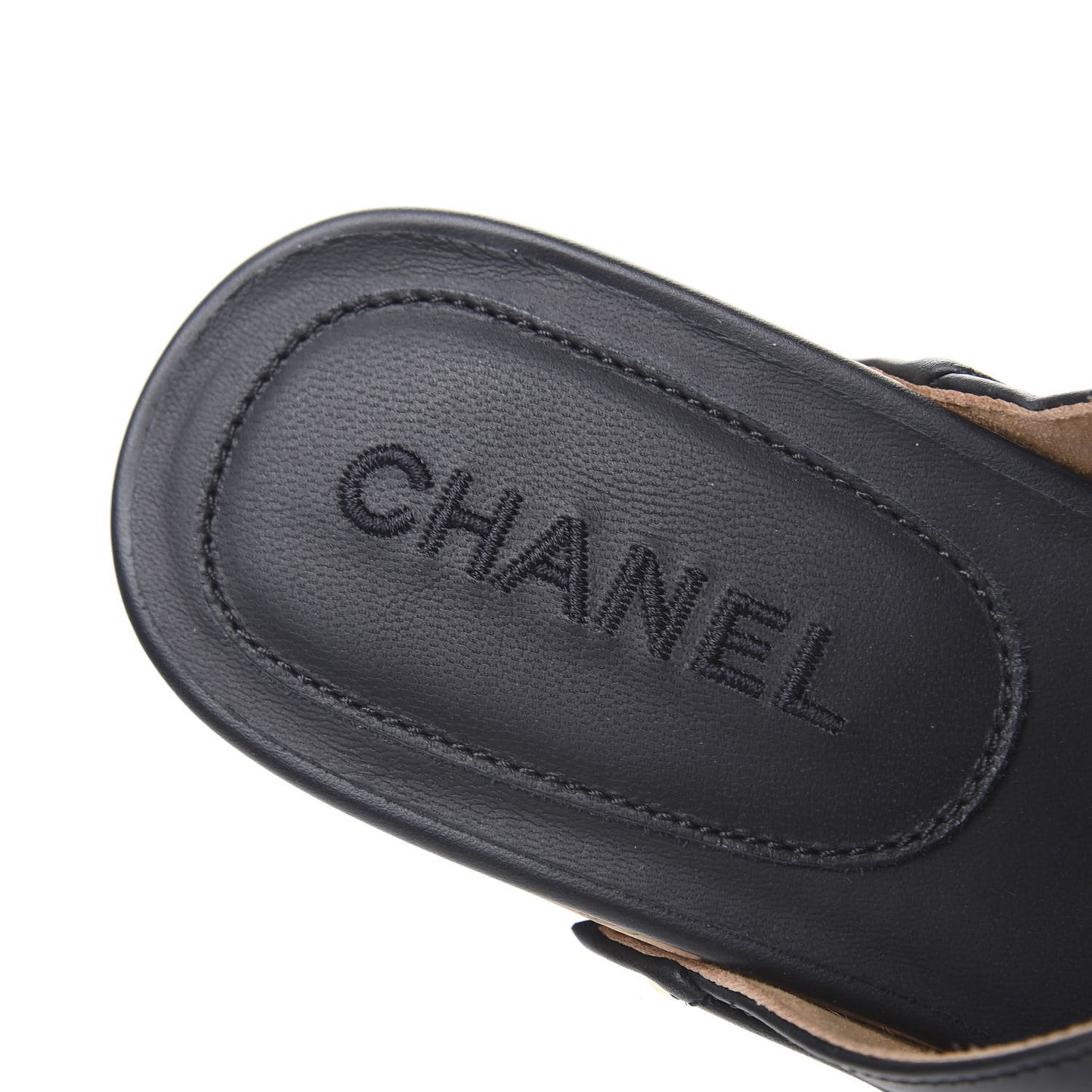 Calfskin CC Turn Lock Clogs 41 Black
