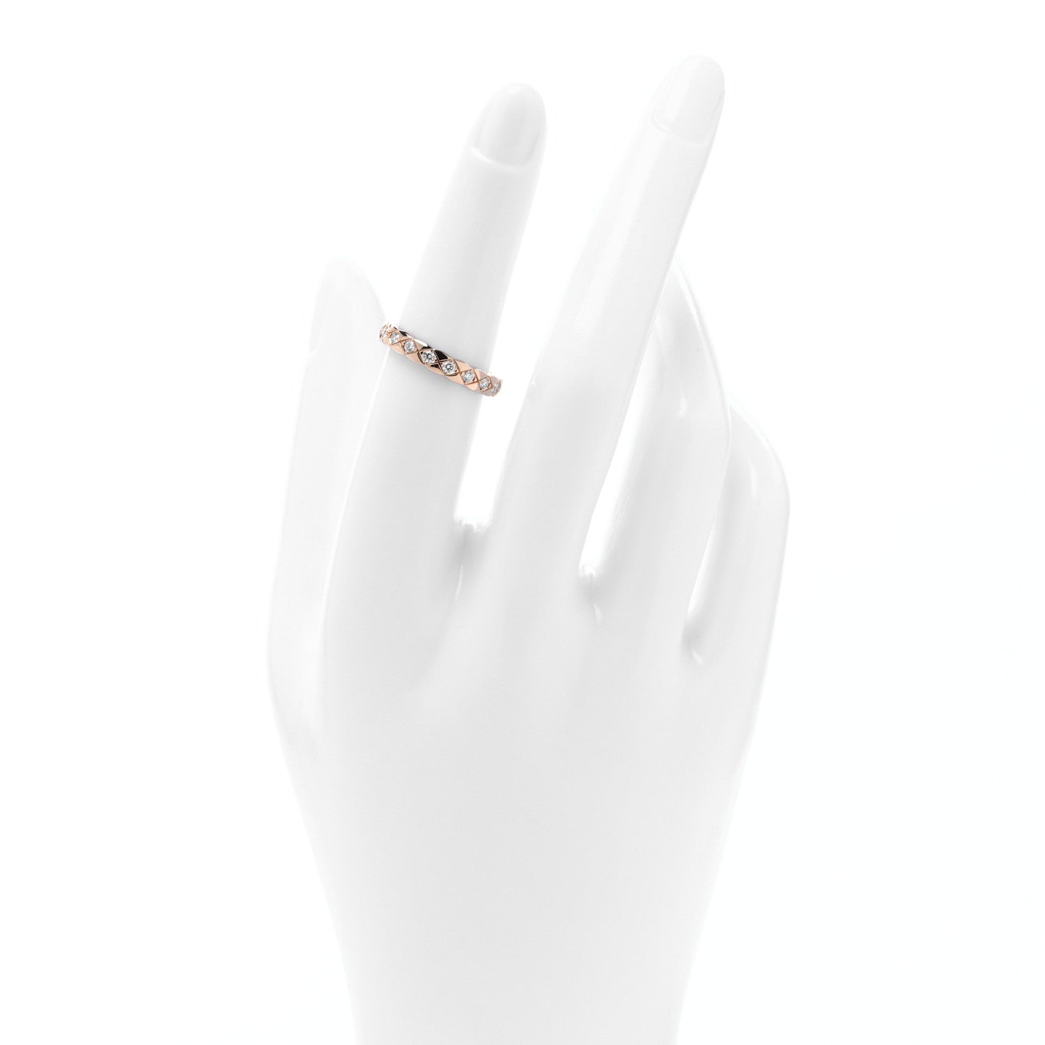 Chanel 18K Beige Gold Diamond Mini Coco Crush Ring 51 5.75 2 of 5