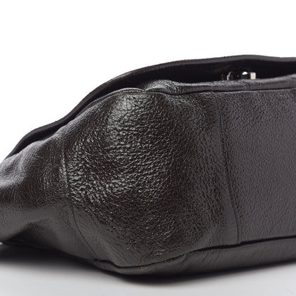 Prada Cervo Lux Chain Flap Hobo Ebano 8 of 11