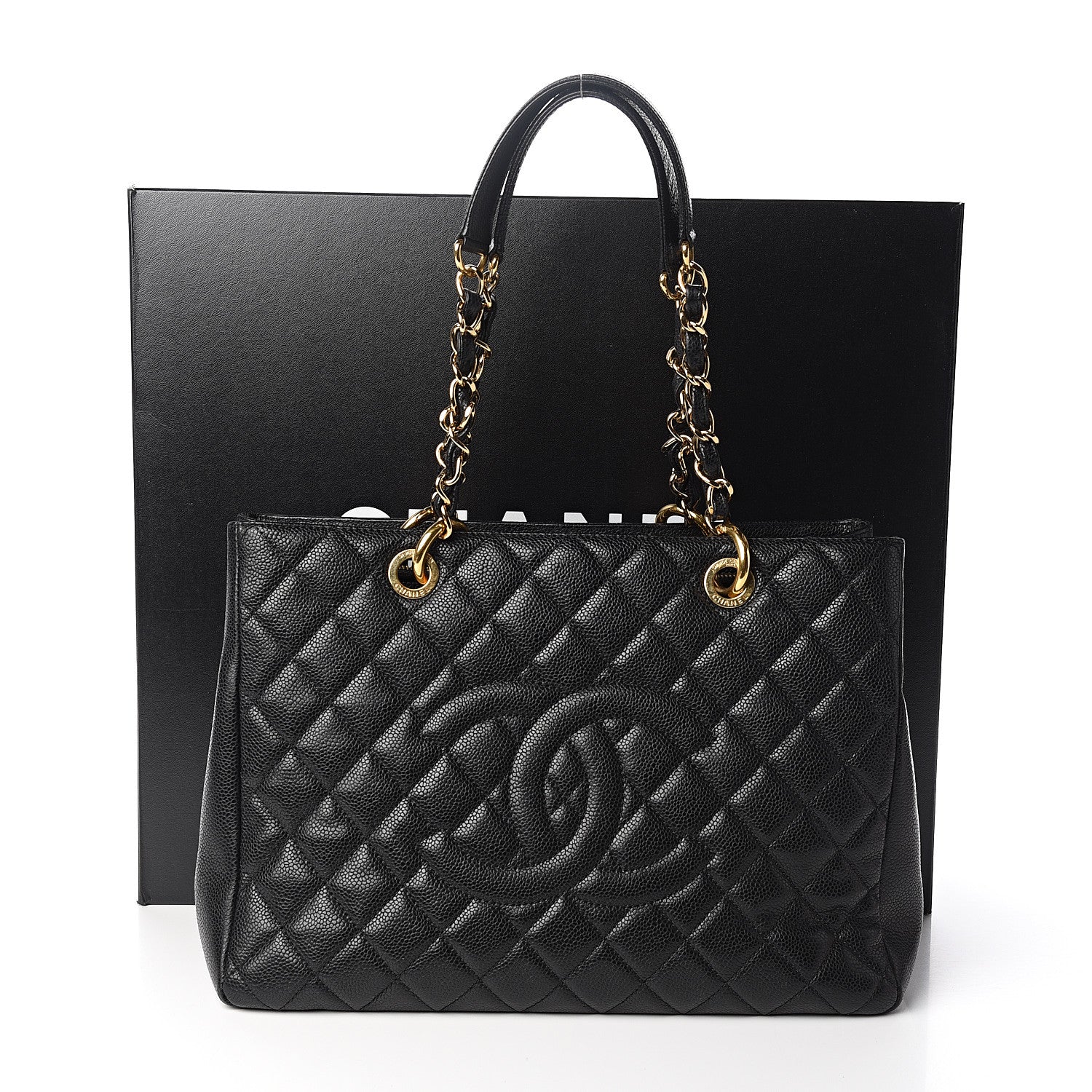 Chanel Caviar Quilted Grand Shopping Tote GST Black 9 of 9