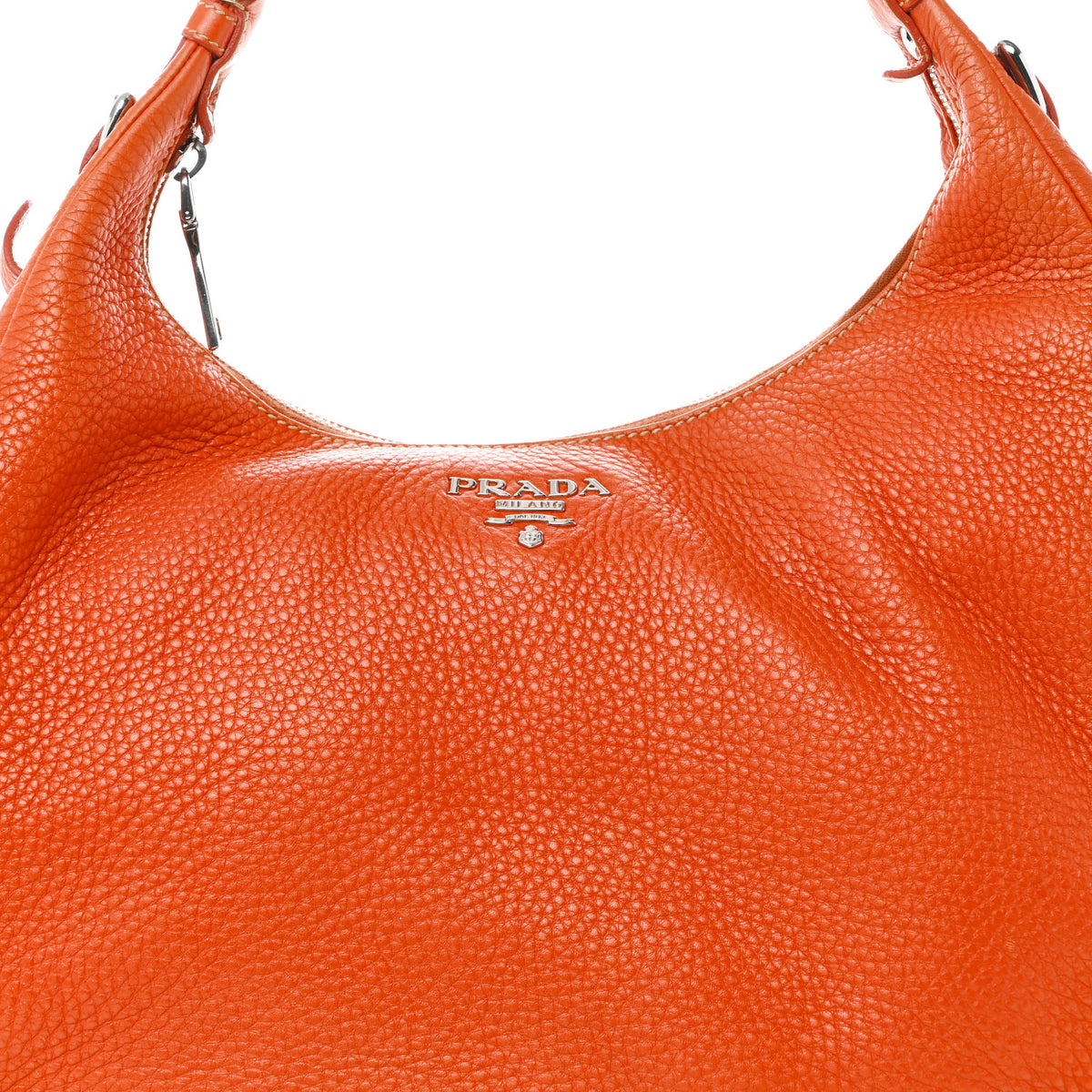 Prada Vitello Daino Hobo Papaya 8 of 17