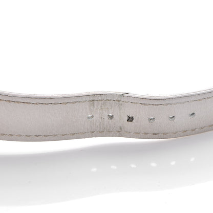 Hermes Stainless Steel Courchevel 21mm Heure H Hour Watch Blanc 6 of 8