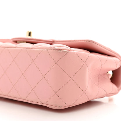 Chanel Lambskin Quilted Mini Rectangular Flap Pink 10 of 16