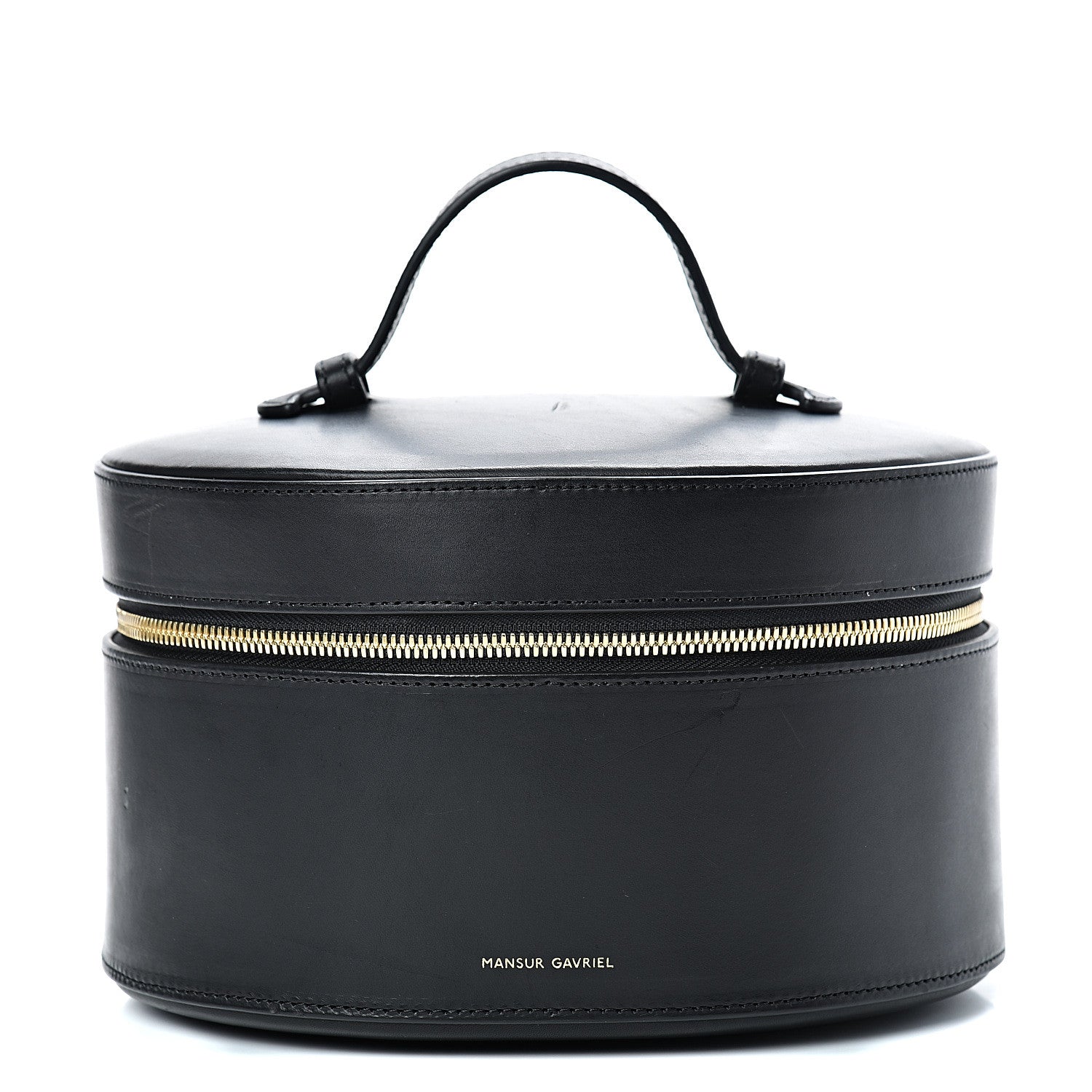 Mansur Gavriel Vegetable Tanned Train Case Black 1 of 16