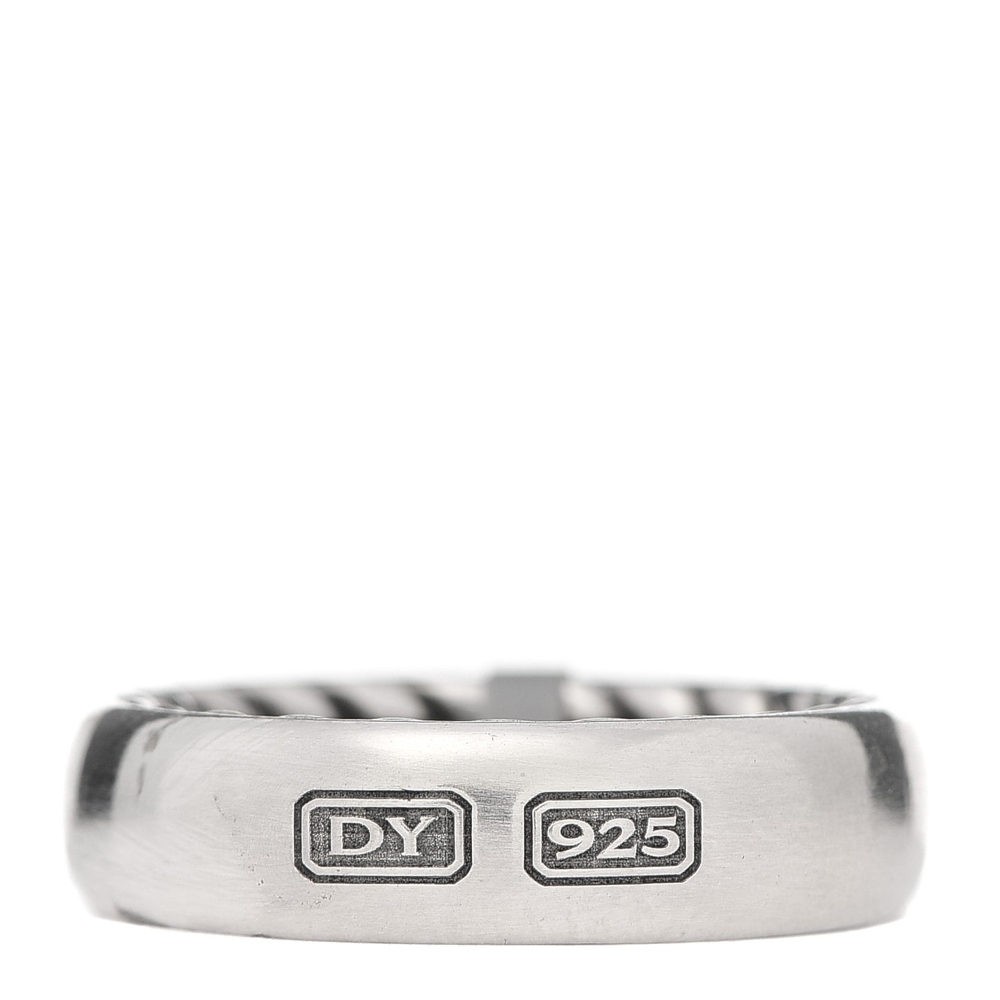 Sterling Silver 6mm Streamline Band Ring 62 10