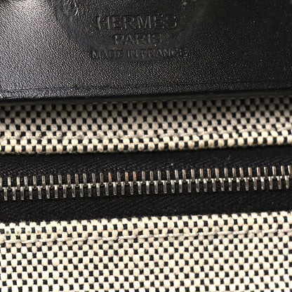 Hermes Toile H Berline Vache Hunter Herbag Zip PM 31 Black Ecru 7 of 12