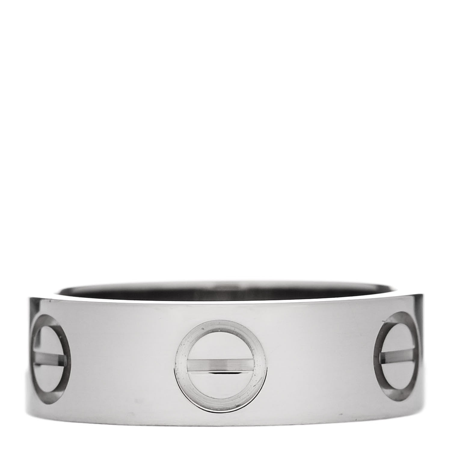 Cartier 18K White Gold 5.5mm LOVE Ring 49 4.75 3 of 4