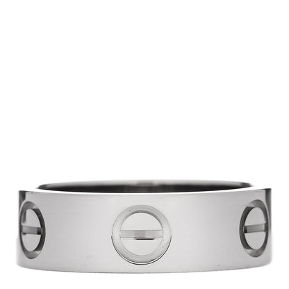 Cartier 18K White Gold 5.5mm LOVE Ring 49 4.75 3 of 4