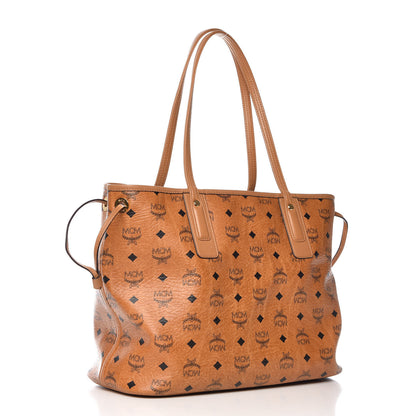 MCM Visetos Medium Liz Reversible Shopper Tote Cognac 6 of 16