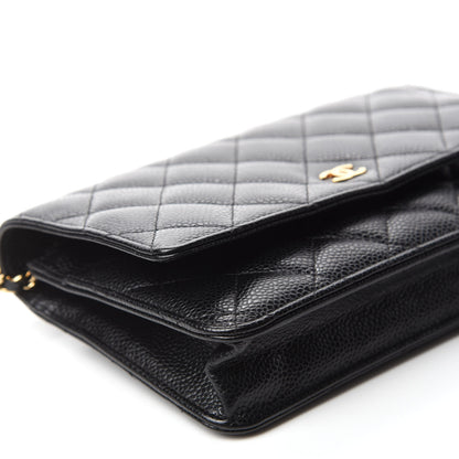 Chanel Caviar Quilted Wallet On Chain WOC Black 6 of 14