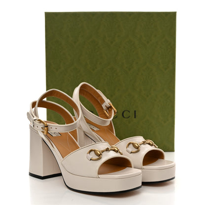 Gucci Quentin Granada Kid Horsebit 25/60mm Platform Sandals 38 Mystic White 9 of 9