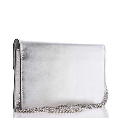 Fendi Vitello Catalan Mirror F is Fendi Medium Envelope Wallet on Chain Argento 3 of 7