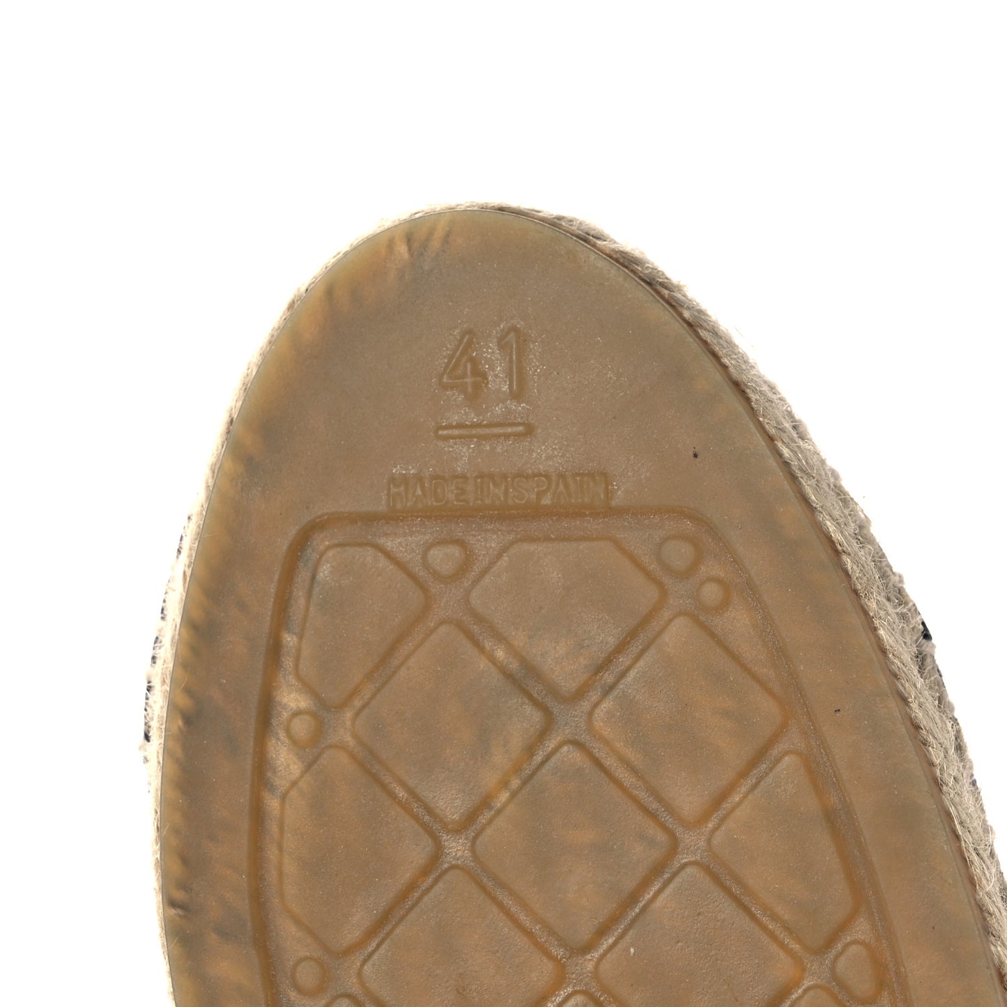 Canvas Striped Patent CC Espadrilles 41 Navy Black