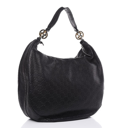 Gucci Guccissima Large GG Twins Hobo Black 3 of 13