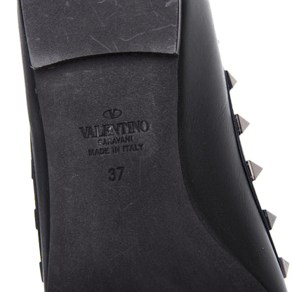 Valentino Garavani Nappa Rockstud Ballerina Flats 37 Black 9 of 10