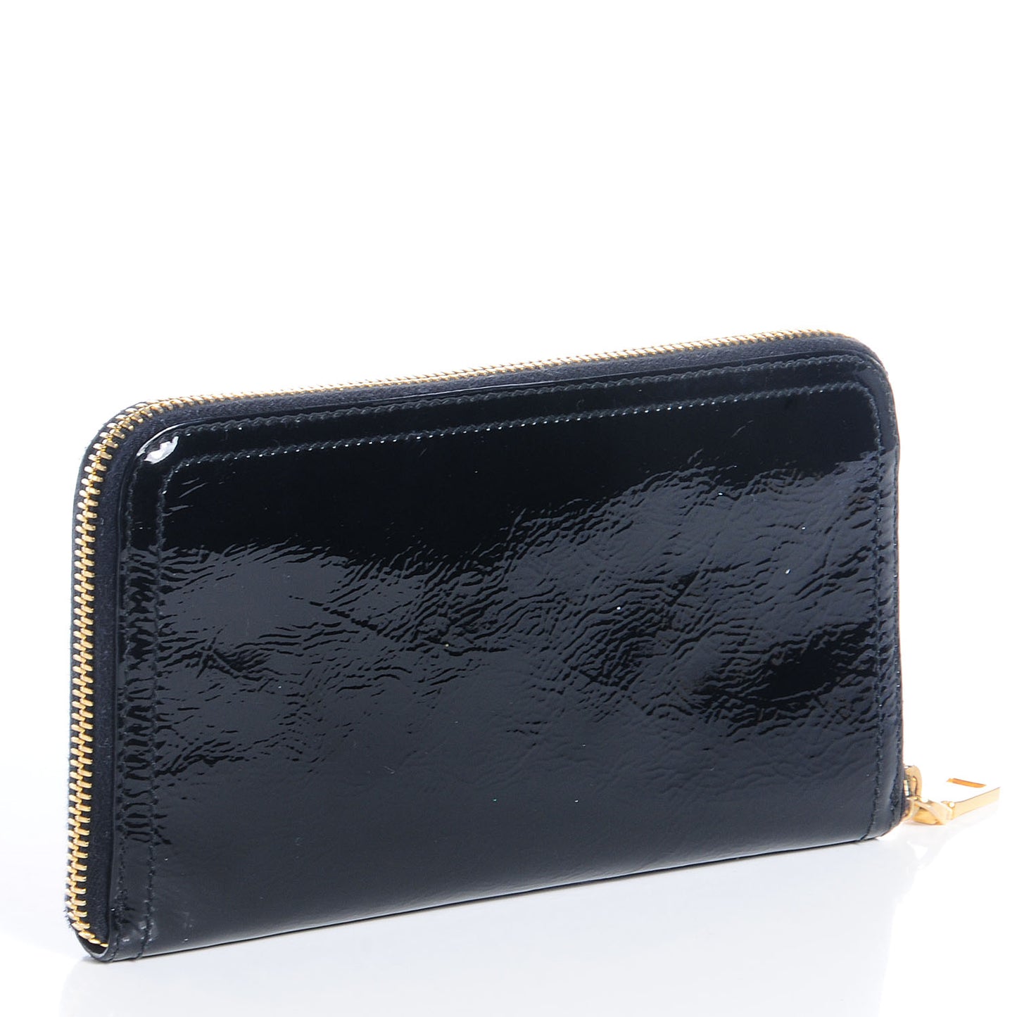 Vernice Zip Around Wallet Black