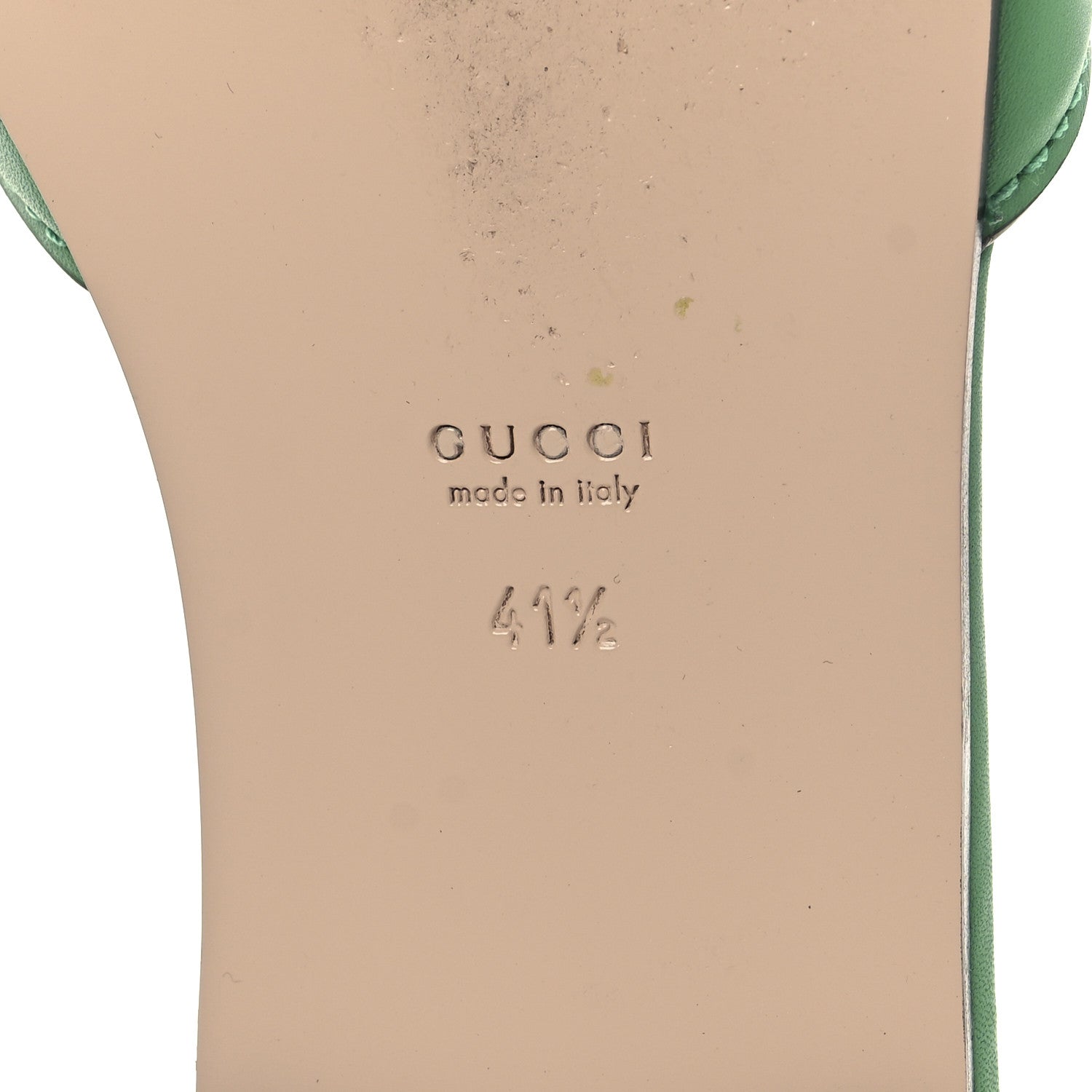 Gucci Cosmos Softy Calfskin Interlocking G Cut Out Slide Sandals 41.5 New Shamarock 7 of 10