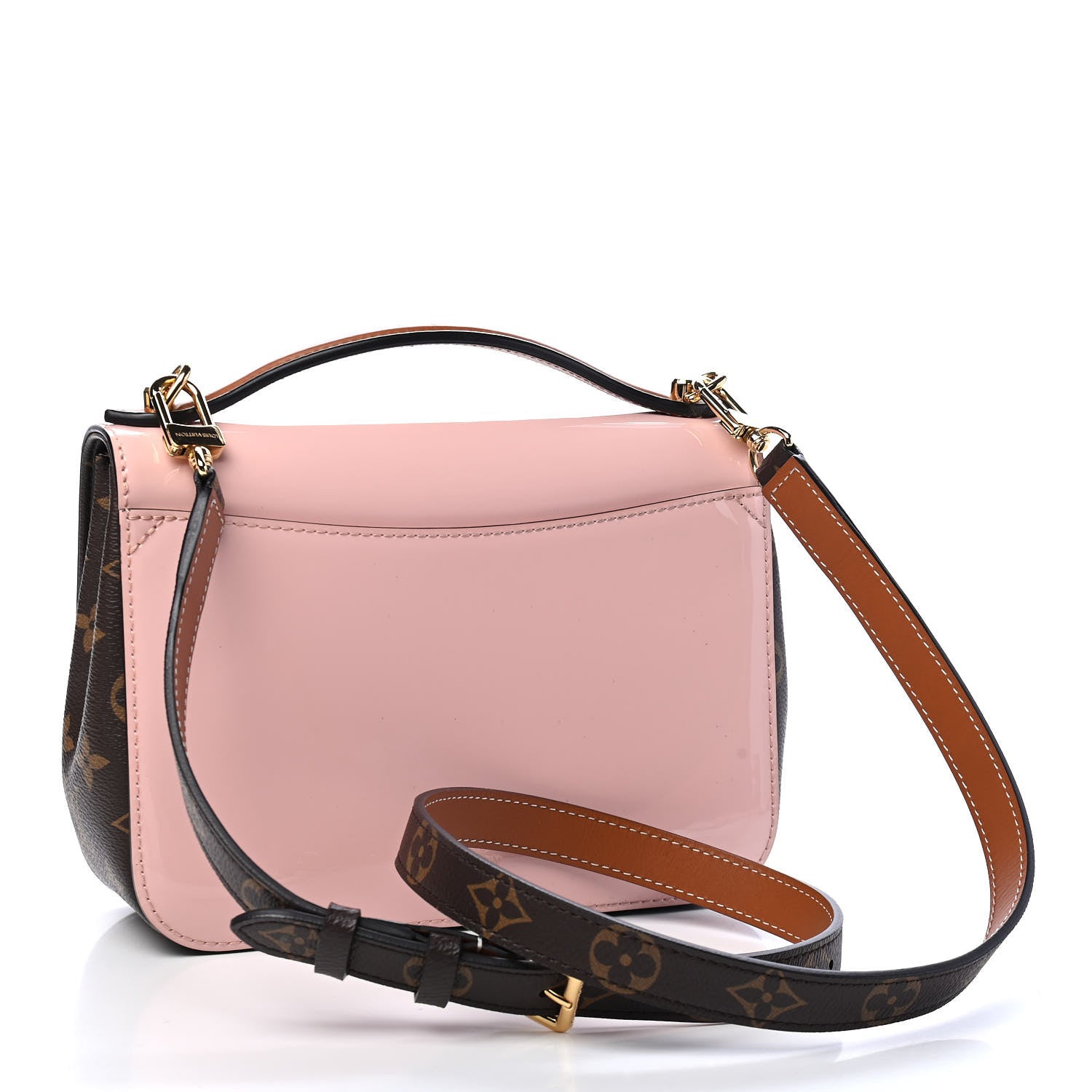 Louis Vuitton Patent Calfskin Monogram Cherrywood BB Rose Ballerine 2 of 8