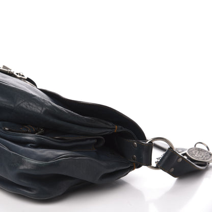 Christian Dior Calfskin Medium Gaucho Double Saddle Bag Dark Blue 9 of 14