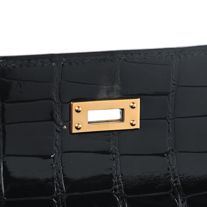 Hermes Shiny Alligator Kelly Sellier 25 Black 14 of 15