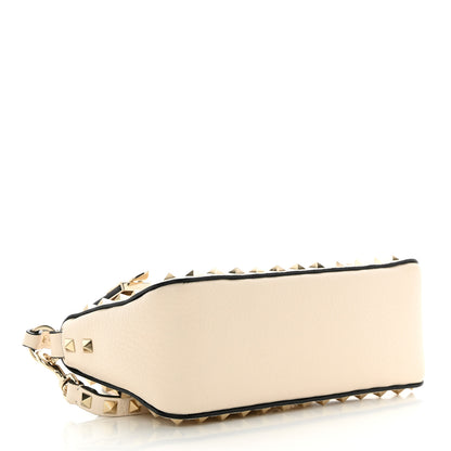 Valentino Garavani Pebbled Calfskin Small Rockstud Flip Lock Shoulder Bag Light Ivory 4 of 11