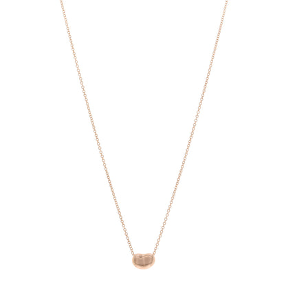 Tiffany 18K Rose Gold 9mm Elsa Peretti Bean Pendant Necklace 1 of 4