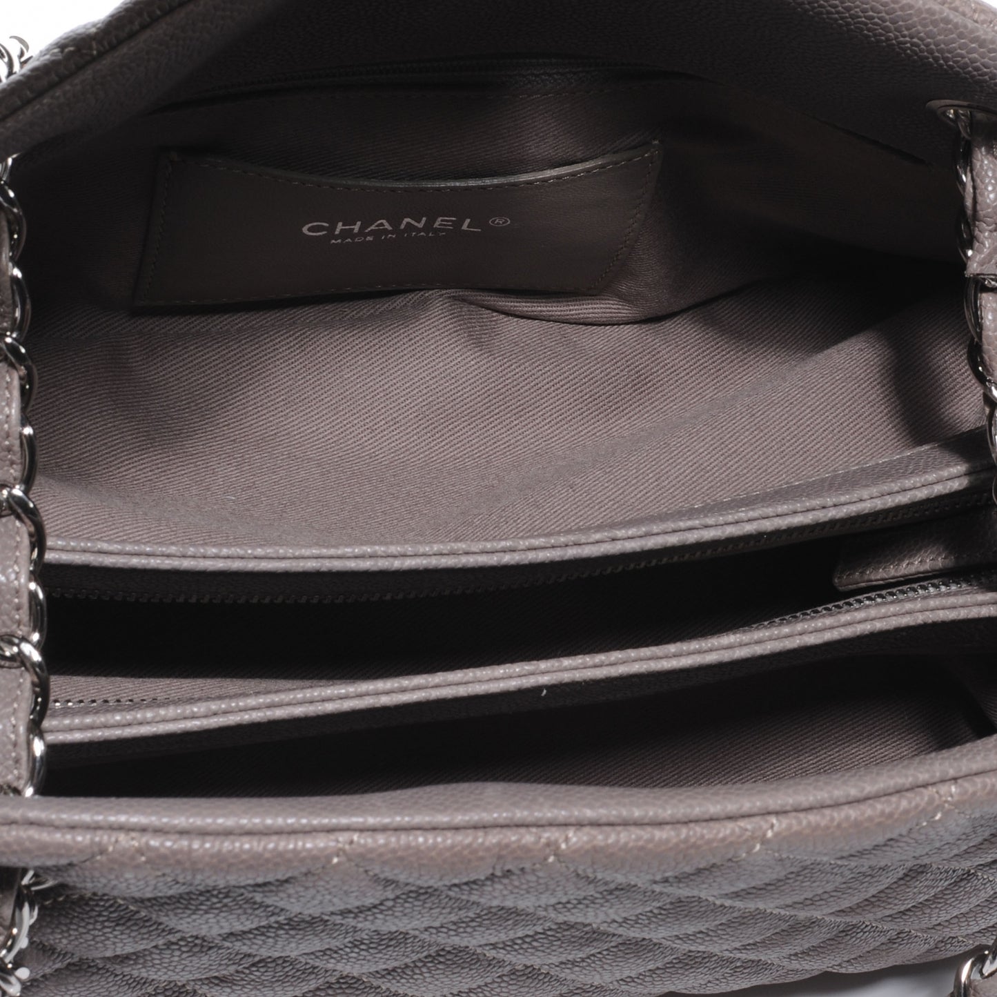 Caviar Quilted Medium Just Mademoiselle Grey