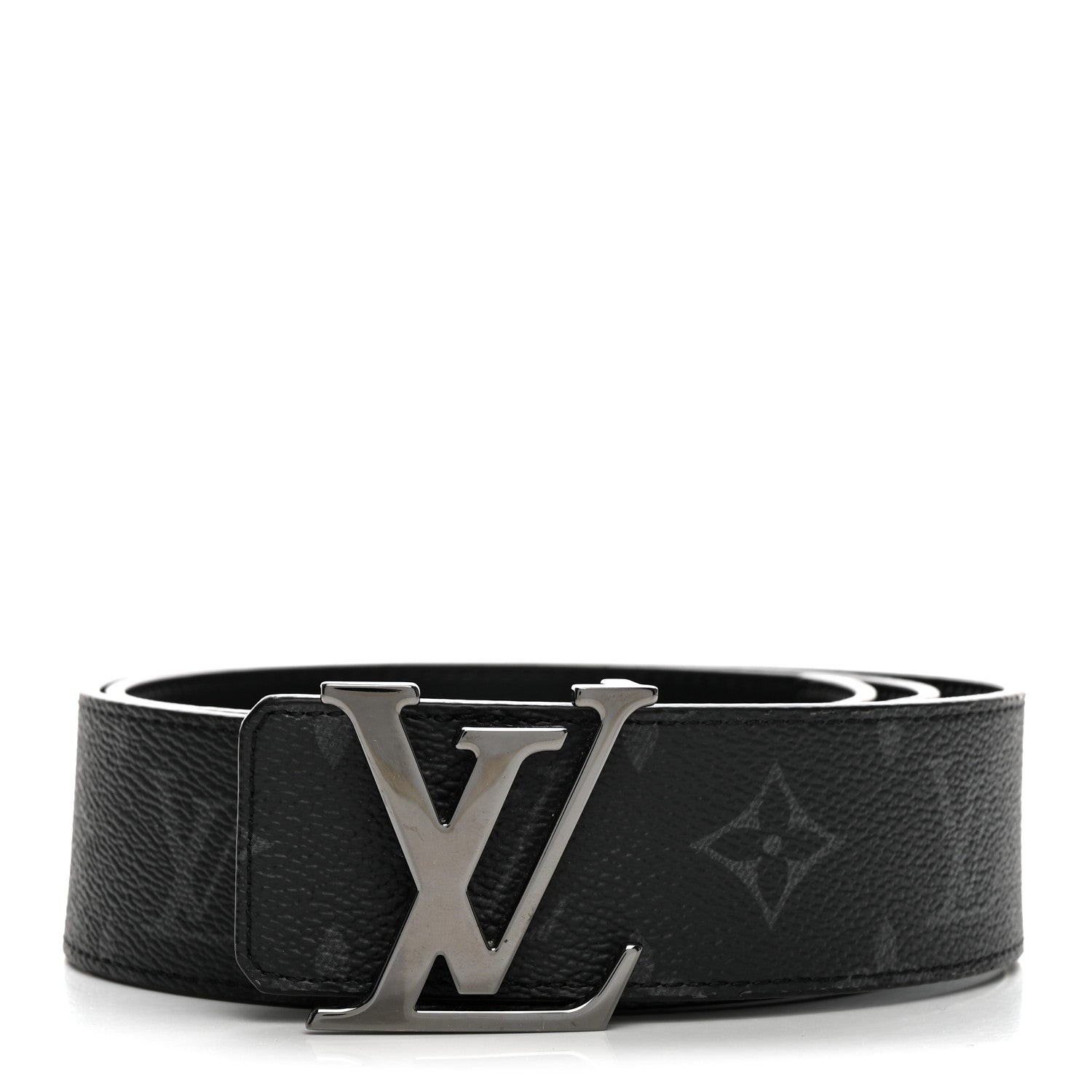 Louis Vuitton Calfskin Monogram Eclipse 40mm LV Initiales Reversible Belt 85 34 1 of 5